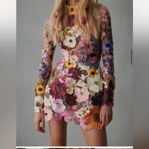 Spring flower short dress